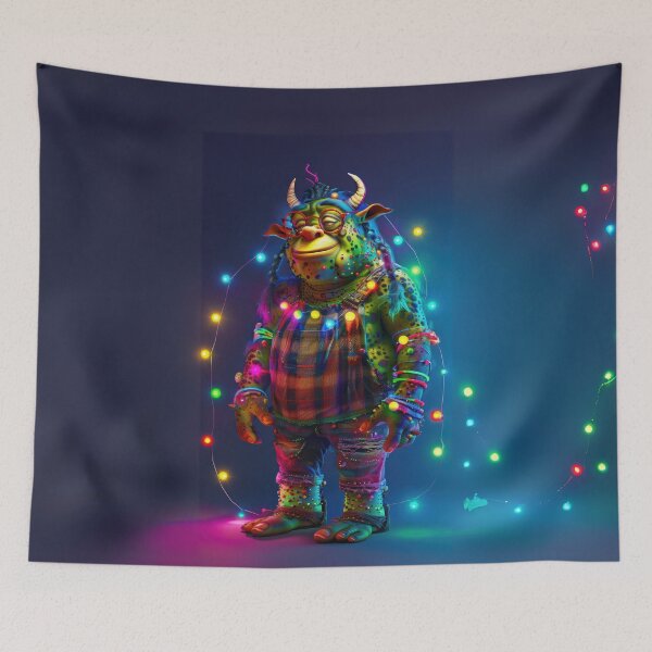 Item preview, Festive Ogre in Neon Lights designed and sold by Sillytoe.