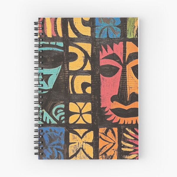 Item preview, Tonga Polynesian Hawaiian Wood Tribal Colorful Pattern designed and sold by GrinGalore.