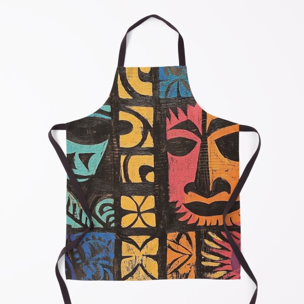 Item preview, Tonga Polynesian Hawaiian Wood Tribal Colorful Pattern designed and sold by GrinGalore.
