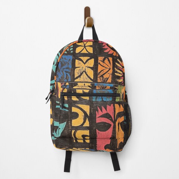 Item preview, Tonga Polynesian Hawaiian Wood Tribal Colorful Pattern designed and sold by GrinGalore.
