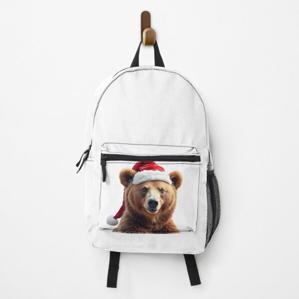 Item preview, Funny Grizzly Bear Wearing Christmas Hat designed and sold by LazyOwlStore.