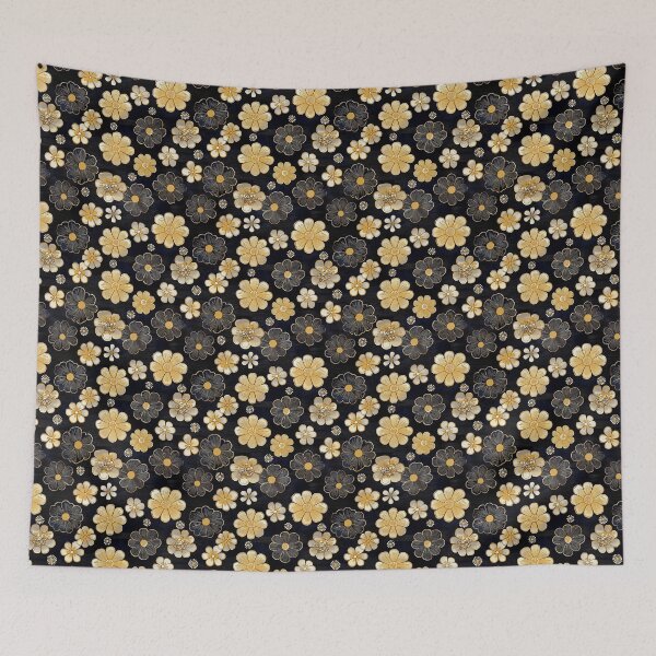 Item preview, Black Gold Japanese Silk Kimono Texture designed and sold by Studio2315.