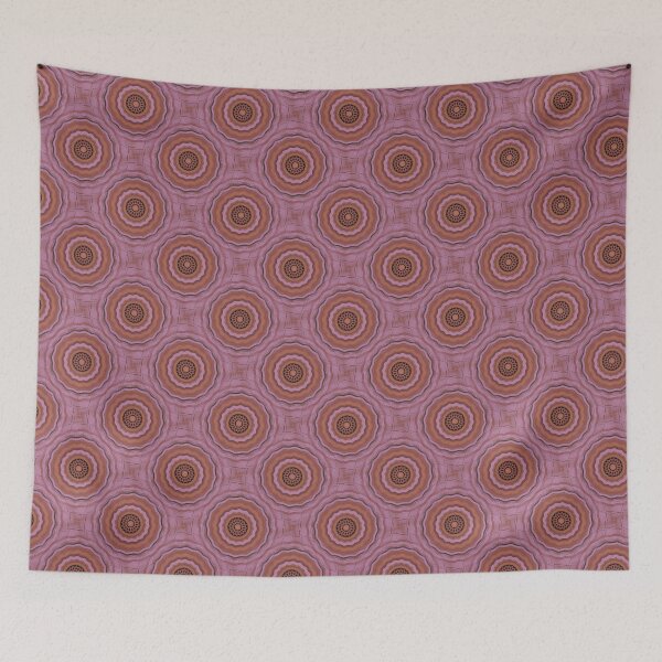 Item preview, Bohemian Floral Mandala in Orange and Pink designed and sold by Artistestella.