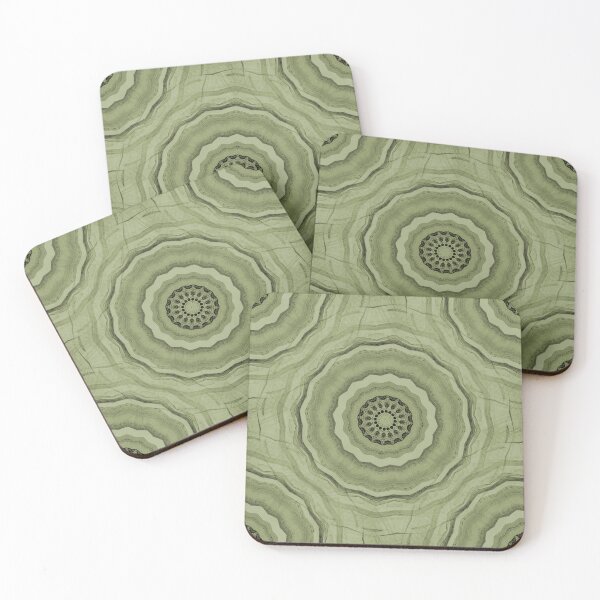 Item preview, Bohemian Floral Mandala Pattern in Green designed and sold by Artistestella.