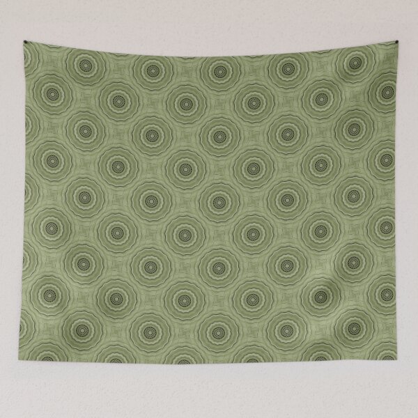 Item preview, Bohemian Floral Mandala Pattern in Green designed and sold by Artistestella.