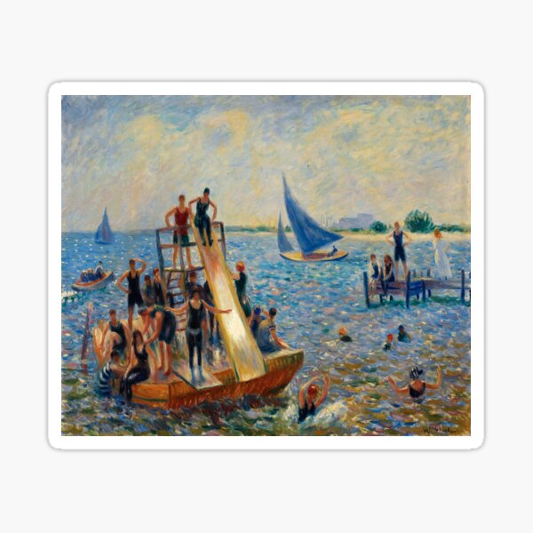 The Raft, William James Glackens, 1915 Sticker