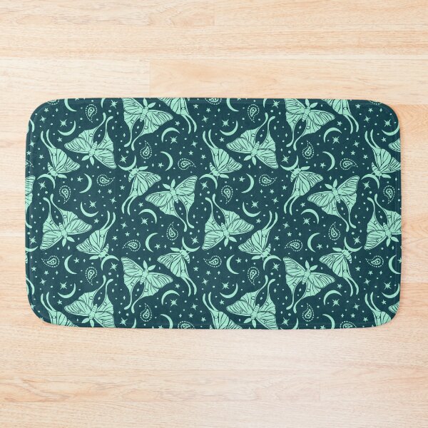 Item preview, Teal Luna Moths with Paisley and Stars and Moons Pattern on Blue Background designed and sold by paldronma.