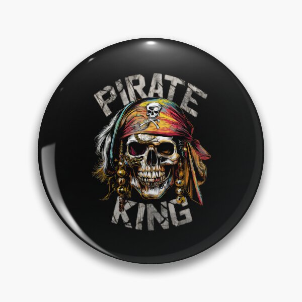 Item preview, Pirate Jolly Roger Skulls - "Pirate Skulls & Cutlasses: Pirate King" designed and sold by stickercuffs.