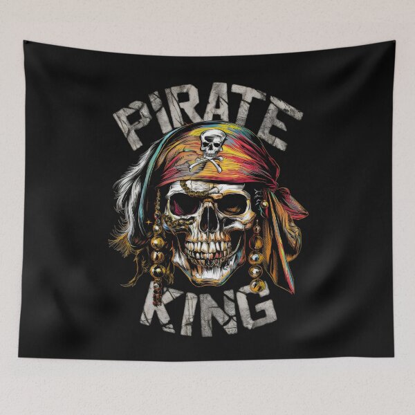 Item preview, Pirate Jolly Roger Skulls - "Pirate Skulls & Cutlasses: Pirate King" designed and sold by stickercuffs.