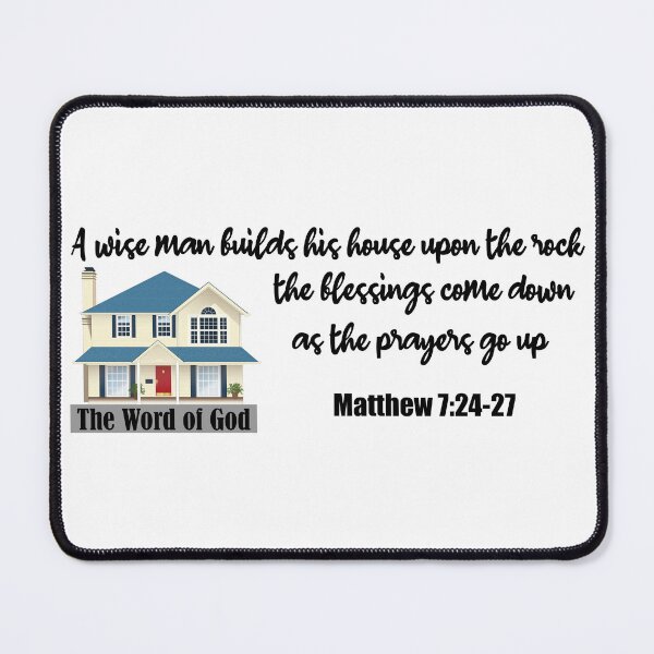 Item preview, Father's Day Gift A wiseman builds his house on the rock Christian gift designed and sold by JanderraDesigns.