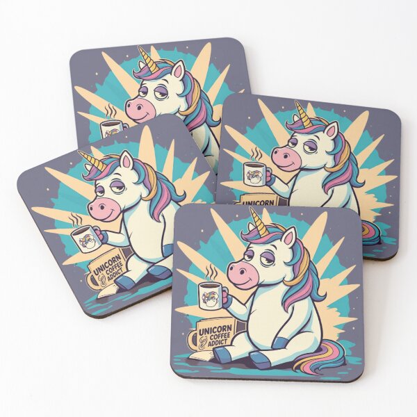 Item preview, Unicorn Coffee Addict designed and sold by CoolEnthusias.