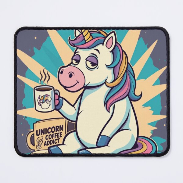 Item preview, Unicorn Coffee Addict designed and sold by CoolEnthusias.