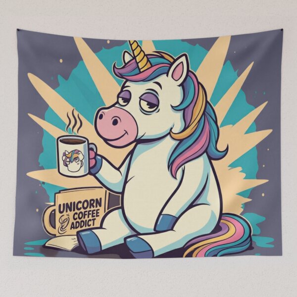 Item preview, Unicorn Coffee Addict designed and sold by CoolEnthusias.