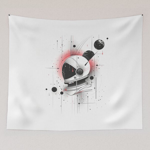 Item preview, Minimalist astronaut with nearby planets designed and sold by Micapox.