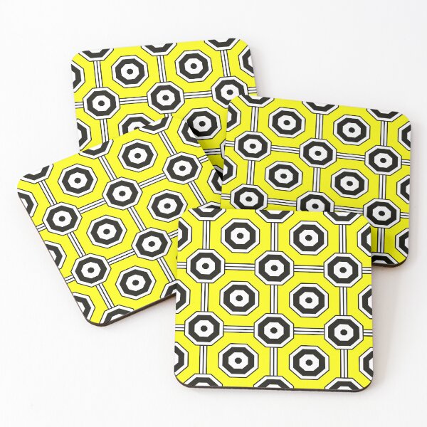 Item preview, Yellow Geometric Octagon Pattern Design designed and sold by PatternTitan.