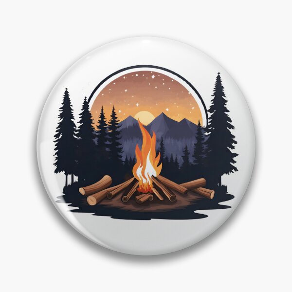 Item preview, Camping with Campfire At Forest designed and sold by Creastore.