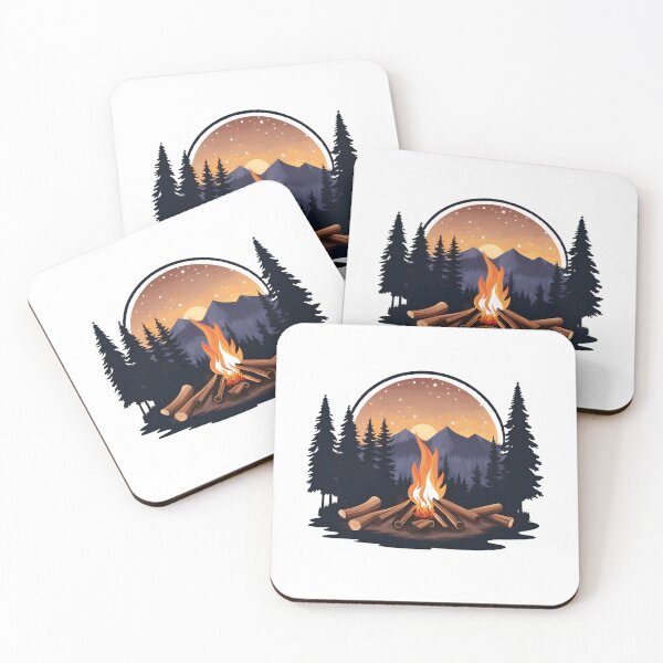 Item preview, Camping with Campfire At Forest designed and sold by Creastore.