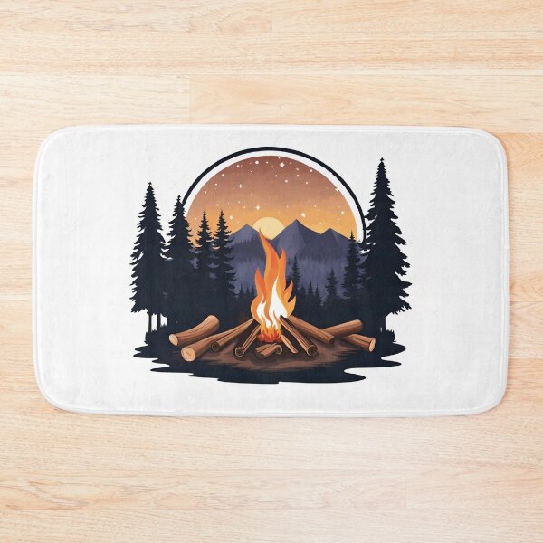Item preview, Camping with Campfire At Forest designed and sold by Creastore.