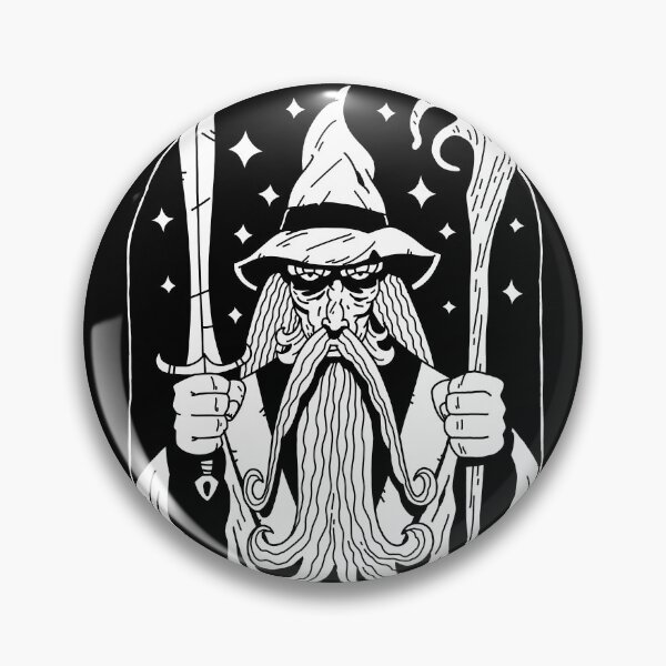 Item preview, The Wizard Black & White designed and sold by VaultCrawler.