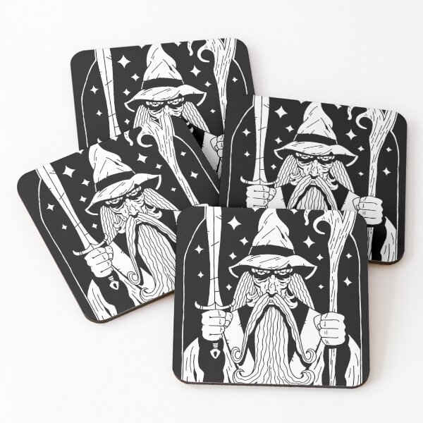 Item preview, The Wizard Black & White designed and sold by VaultCrawler.