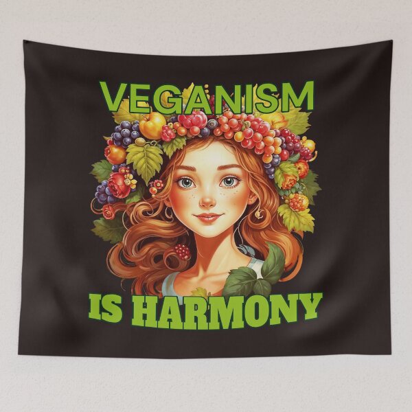 Item preview, Veganism is Harmony designed and sold by Greenvy.