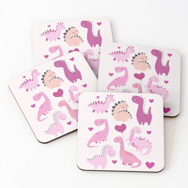 Item preview, Cute pink dinosaurs designed and sold by AnulaArt.