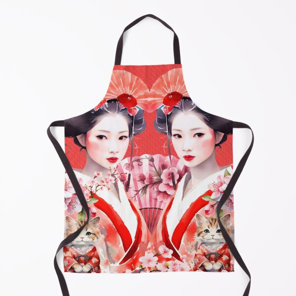 Item preview, Japanese Geisha Cat Blossom designed and sold by Bliss Find And Design.