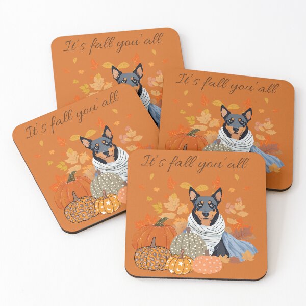 Item preview,  "It's Fall Y'all - Cozy Beauceron with Pumpkins and Leaves" designed and sold by GoodyPaws.
