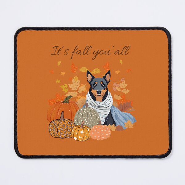 Item preview, "It's Fall Y'all - Cozy Beauceron with Pumpkins and Leaves" designed and sold by GoodyPaws.
