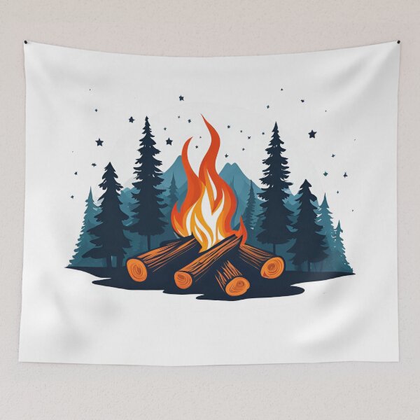 Item preview, Camping at Forest with Campfire designed and sold by Creastore.