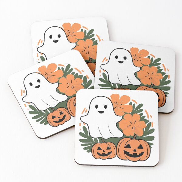 Item preview, cute ghost fall halloween pumpkin designed and sold by venavar.