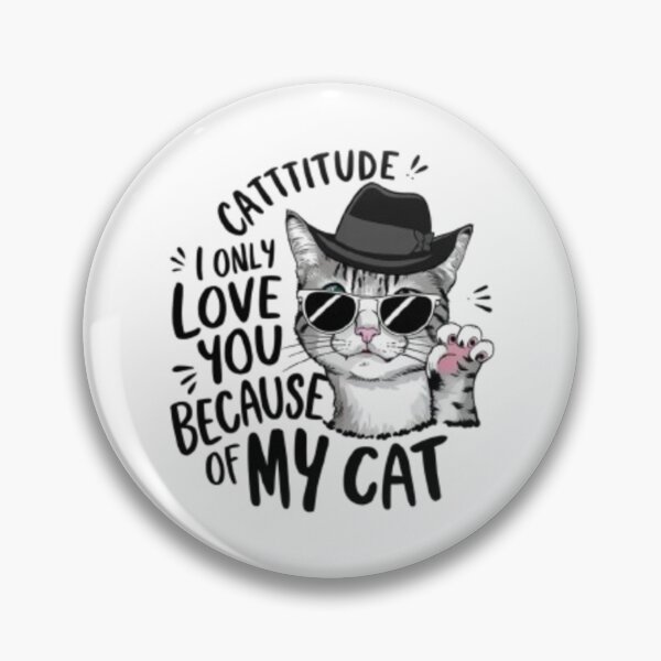 Artikelvorschau, Ich liebe dich nur wegen meiner Katze  entworfen und verkauft von Azzikifah.