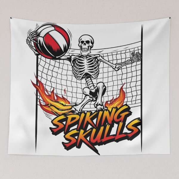 Item preview, Spiking Skulls - Volleyball Skeleton designed and sold by Kashear.