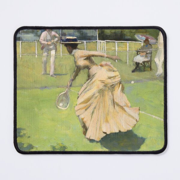 Item preview, Well played! | female tennis Newport landscape painting print | by John Lavery  designed and sold by Jéanpaul  Ferro.
