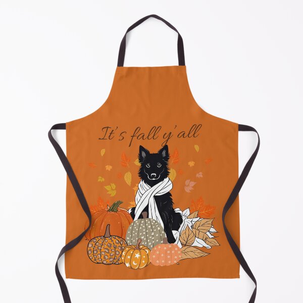 Item preview, Copy of 'It's Fall Y'all - Cozy Belgian Shepherd  Groenendael with Pumpkins and Leaves" designed and sold by GoodyPaws.