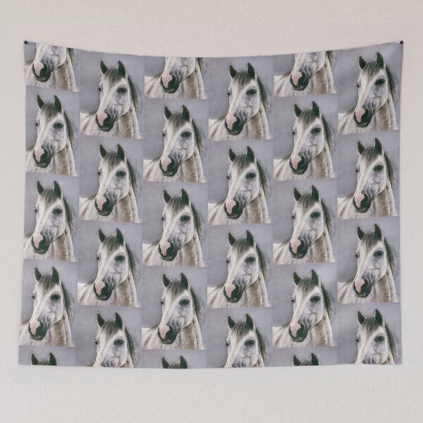 Item preview, Majestic white horse designed and sold by NathBros.