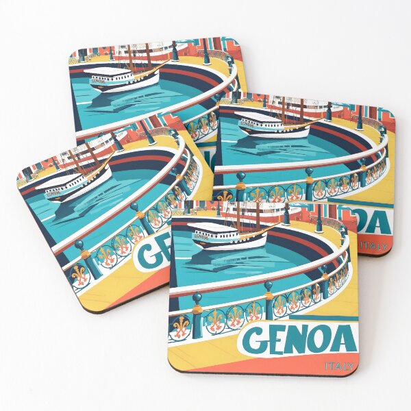 Item preview, Genoa Italy Vintage Travel Tourism  designed and sold by TravelersGems.