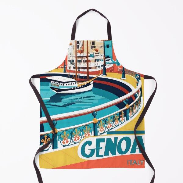 Item preview, Genoa Italy Vintage Travel Tourism designed and sold by TravelersGems.