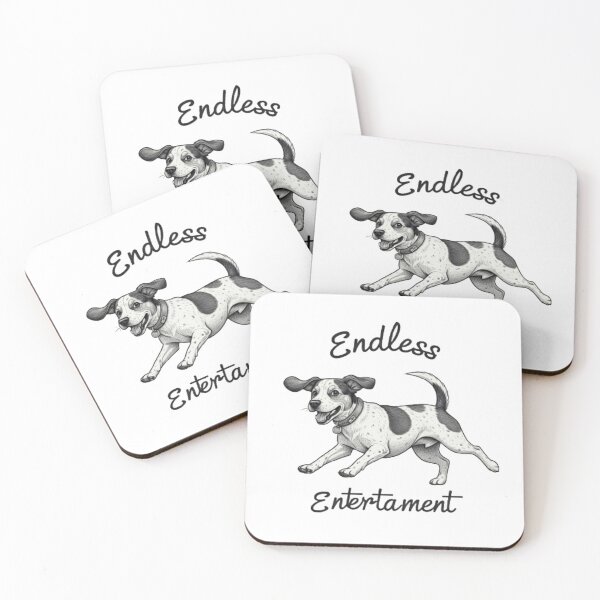 Item preview, A drawing of a dog chasing its tail with the words "Endless Entertainment." designed and sold by osamawaleed1997.