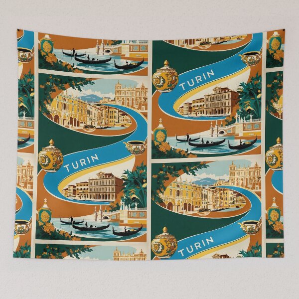 Item preview, Turin Italy Vintage Travel Tourism  designed and sold by TravelersGems.