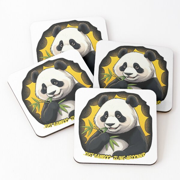 Item preview, A cartoon panda chewing a bamboo leaf with the phrase "Just Bamboo-zling Around". designed and sold by osamawaleed1997.