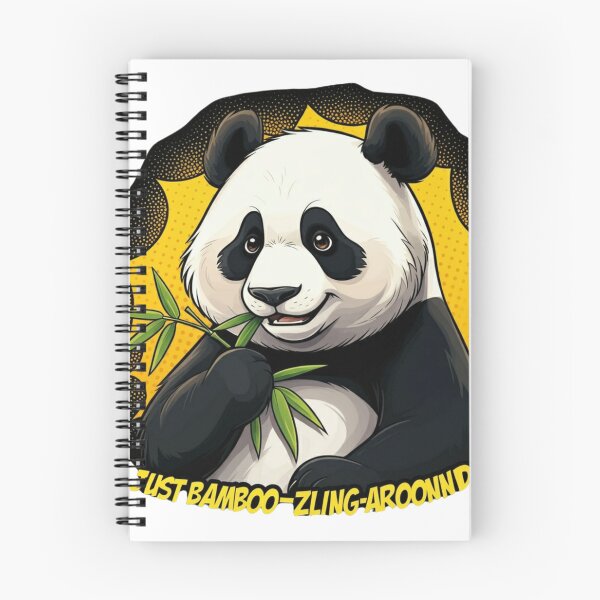 Item preview, A cartoon panda chewing a bamboo leaf with the phrase "Just Bamboo-zling Around". designed and sold by osamawaleed1997.