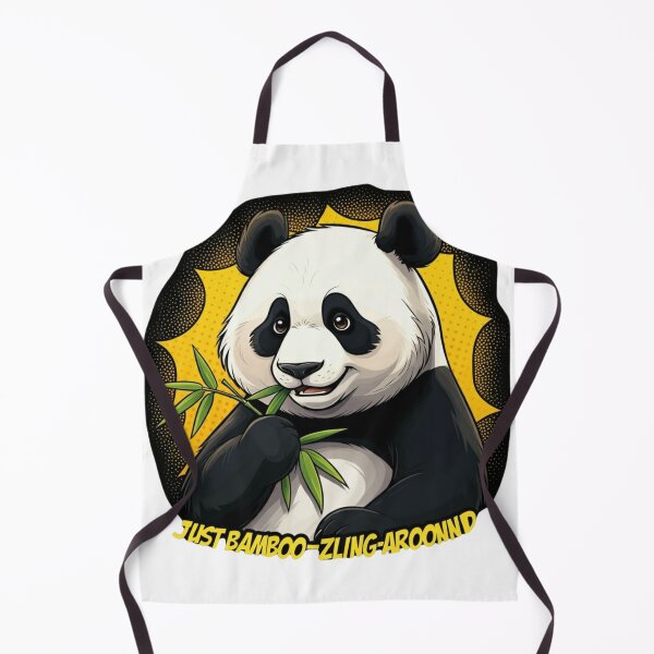 Item preview, A cartoon panda chewing a bamboo leaf with the phrase "Just Bamboo-zling Around". designed and sold by osamawaleed1997.