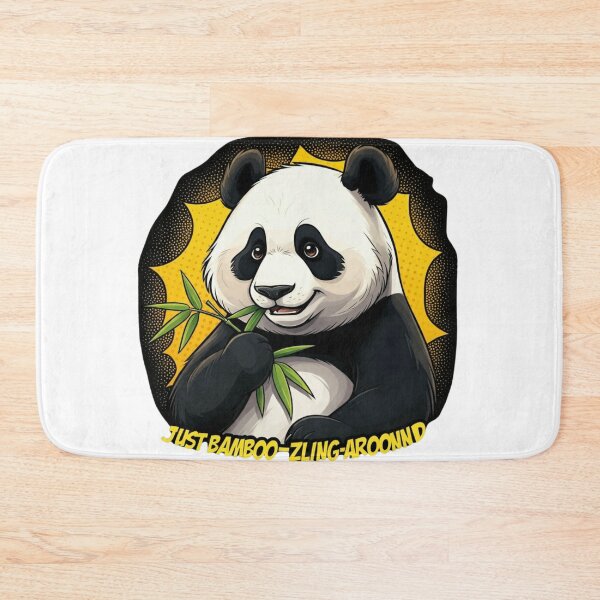 Item preview, A cartoon panda chewing a bamboo leaf with the phrase "Just Bamboo-zling Around". designed and sold by osamawaleed1997.