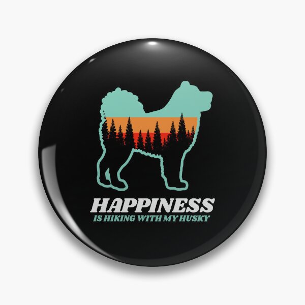 Item preview, Happiness Is Hiking With My Husky Gift designed and sold by Guarddogdrive.
