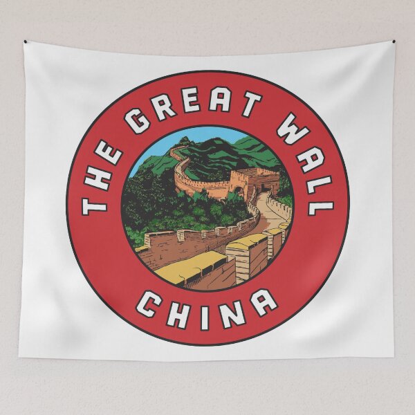 Artikelvorschau, Aufkleber im Vintage-Stil der Chinesischen Mauer entworfen und verkauft von Decal Mania.