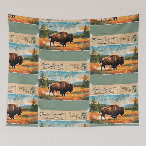 Item preview, Theodore Roosevelt National Park Postcard Vintage Retro Travel designed and sold by TravelPostcardGems.