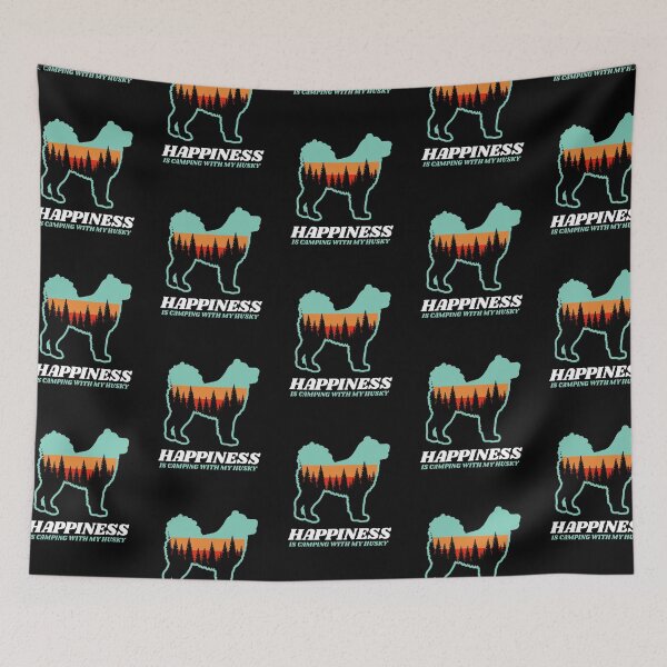 Item preview, Happiness Is Camping With My Husky Gift designed and sold by Guarddogdrive.