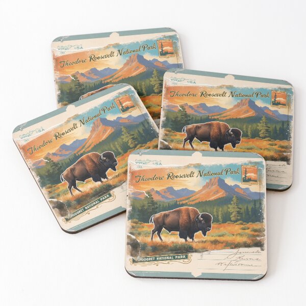 Item preview, Theodore Roosevelt National Park Postcard Vintage Retro Travel designed and sold by TravelPostcardGems.