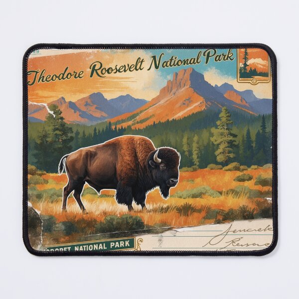 Item preview, Theodore Roosevelt National Park Postcard Vintage Retro Travel designed and sold by TravelPostcardGems.